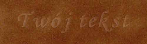 Tłoczenie - czcionka Mono Cursive