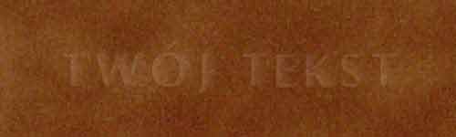 Tłoczenie - czcionka Prosta