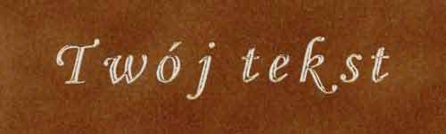 Złocenie - czcionka Mono Cursive