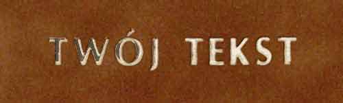 Złocenie - czcionka Prosta