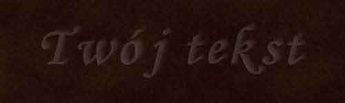 Tłoczenie - czcionka Mono Cursive