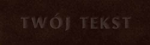 Tłoczenie - czcionka Prosta