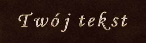 Złocenie - czcionka Mono Cursive