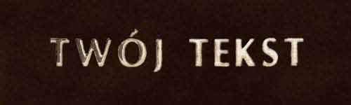 Złocenie - czcionka Prosta