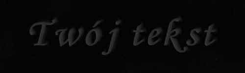 Tłoczenie - czcionka Mono Cursive