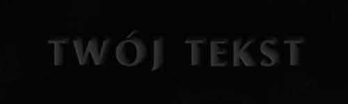 Tłoczenie - czcionka Prosta