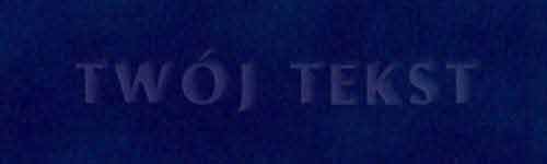 Tłoczenie - czcionka Prosta