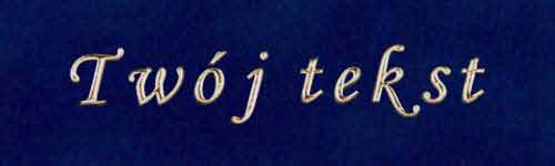 Złocenie - czcionka Mono Cursive