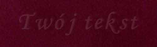 Tłoczenie - czcionka Mono Cursive