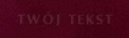 Tłoczenie - czcionka Prosta