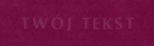 Tłoczenie - czcionka Prosta