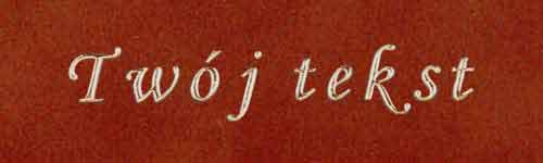 Złocenie - czcionka Mono Cursive