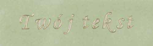 Złocenie - czcionka Mono Cursive