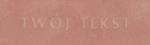 Tłoczenie - czcionka Prosta