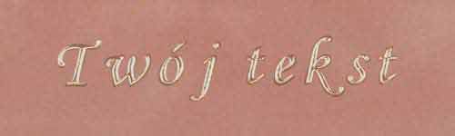 Złocenie - czcionka Mono Cursive