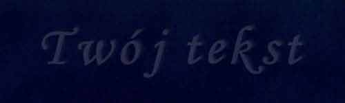 Tłoczenie - czcionka Mono Cursive