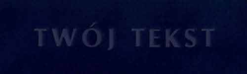 Tłoczenie - czcionka Prosta