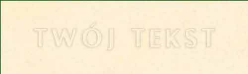 Tłoczenie - czcionka Prosta