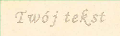 Złocenie - czcionka Mono Cursive