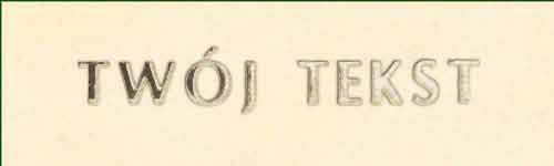 Złocenie - czcionka Prosta