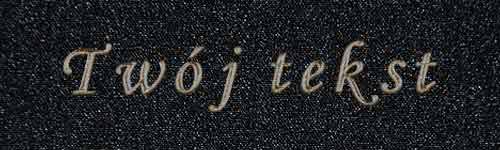 Złocenie - czcionka Mono Cursive