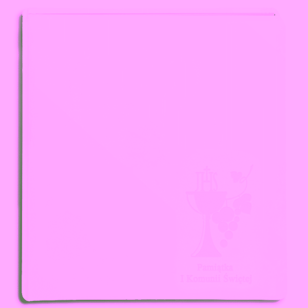 album tradycyjny na zdjęcia wklejane – komunia, wzór grawerowany