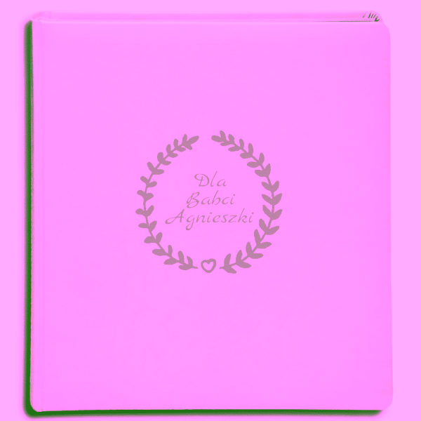 album na zdjęcia wklejane tradycyjne - dzień babci i dziadka - wianki grawerowane