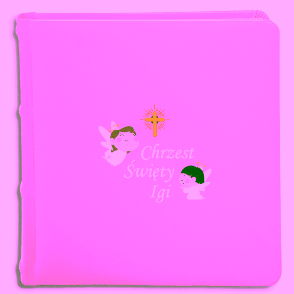 album tradycyjny - chrzest - kolorowy wzór uv