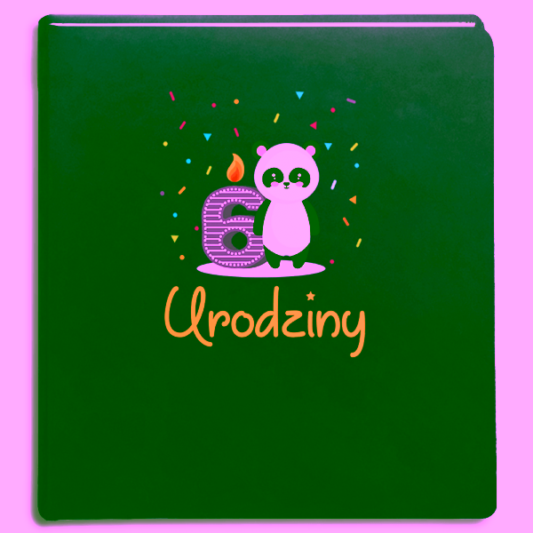 album tradycyjny - urodziny - kolorowy wzór uv