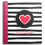 album na zdjęcia wklejane tradycyjne - walentynki - okładka drukowana łączona
