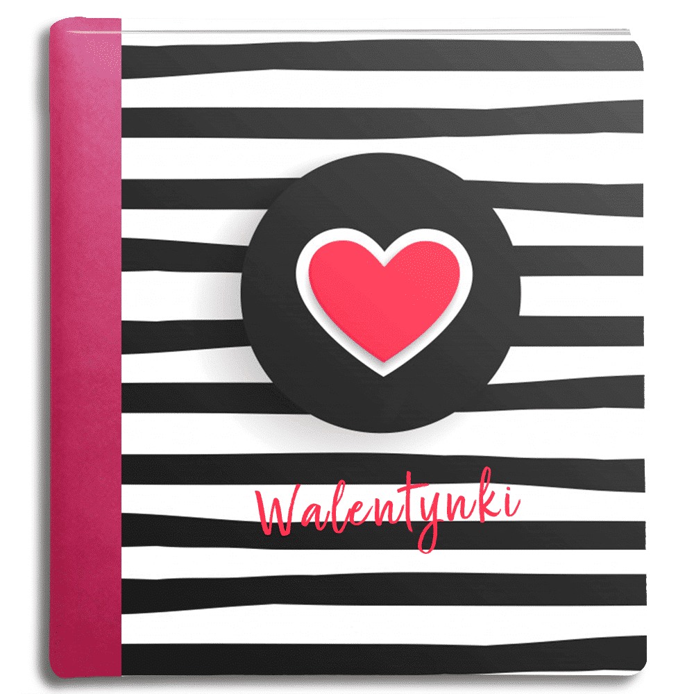 album na zdjęcia wklejane tradycyjne - walentynki - okładka drukowana łączona album na zdjęcia wklejane tradycyjne - walentynki - okładka drukowana łączona