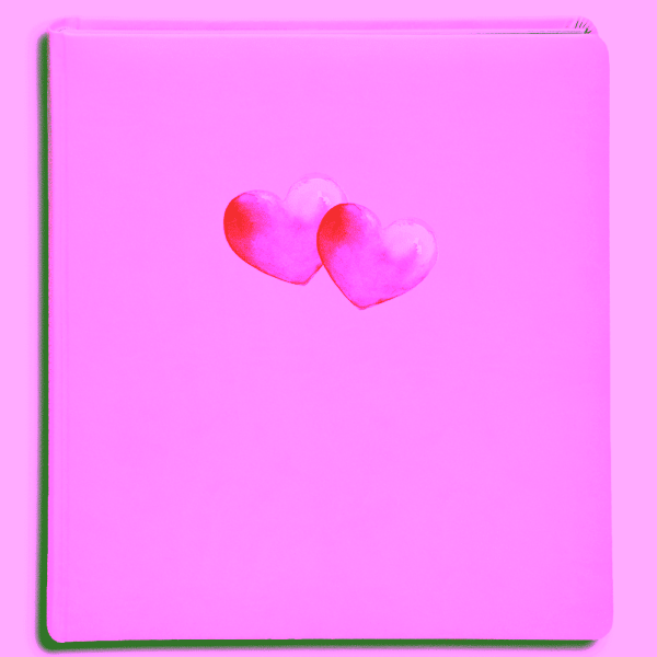 album tradycyjny - walentynki - kolorowy wzór uv