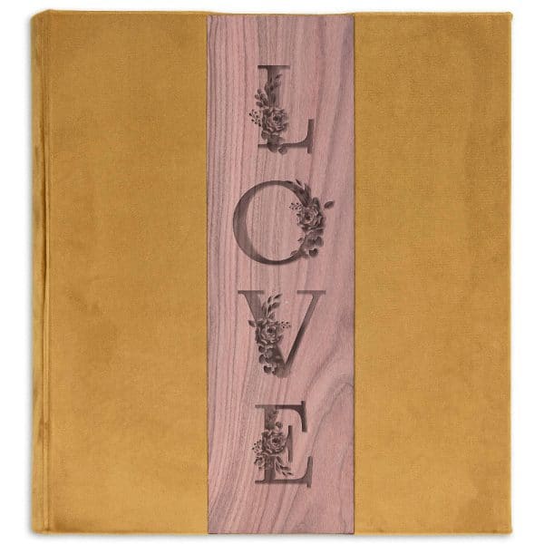 album tradycyjny linia Wood L, aksamit złoty OJD-04