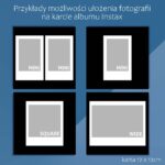 Możliwości układu zdjęć instax na karcie 12x12