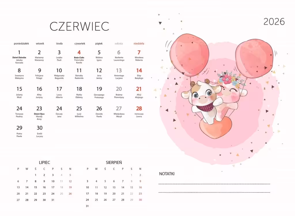 kalendarz 2026