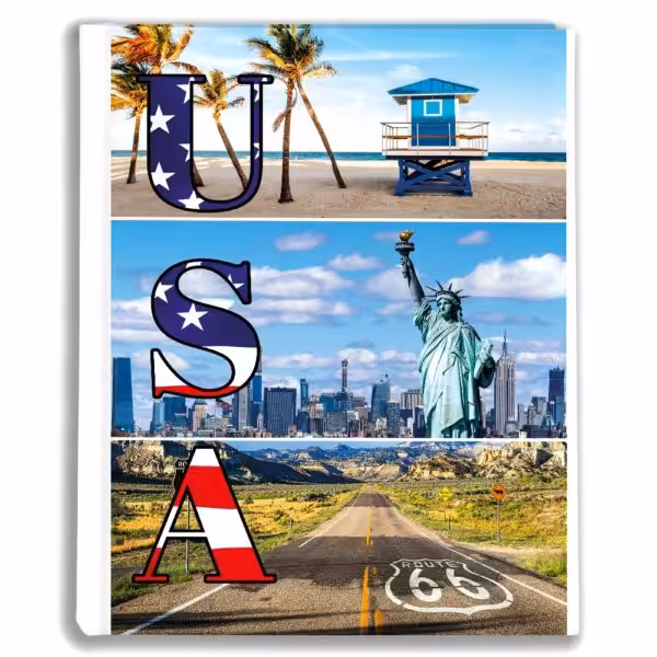 podróż przez usa, album tradycyjny - 19,5x26 - 100 stron, bt739