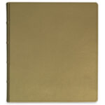 album tradycyjny, klasyczny na zdjęcia wklejane - skóra galanteryjna, złoty