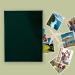 album na zdjęcia wsuwane | aksamit | butelkowa zieleń, zielony