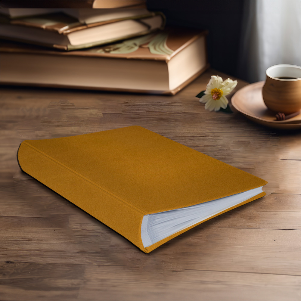 album na zdjęcia wsuwane | aksamit | miodowo-musztardowy, złocisty