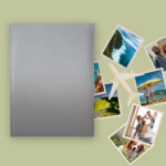 album na zdjęcia wsuwane | aksamit | szary