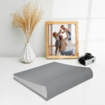 album na zdjęcia wsuwane | aksamit | szary