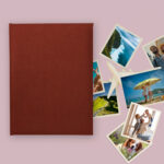 album na zdjęcia wsuwane | płótno | ceglany