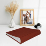 album na zdjęcia wsuwane | płótno | ceglany