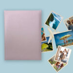album na zdjęcia wsuwane | płótno | jasny róż
