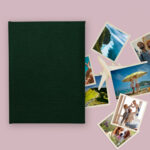 album na zdjęcia wsuwane | płótno | ciemna zieleń