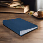 album na zdjęcia wsuwane | płótno | chabrowy