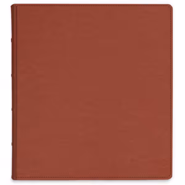 album do wklejania zdjęć, klasyczny | skóra galanteryjna | rudy brąz