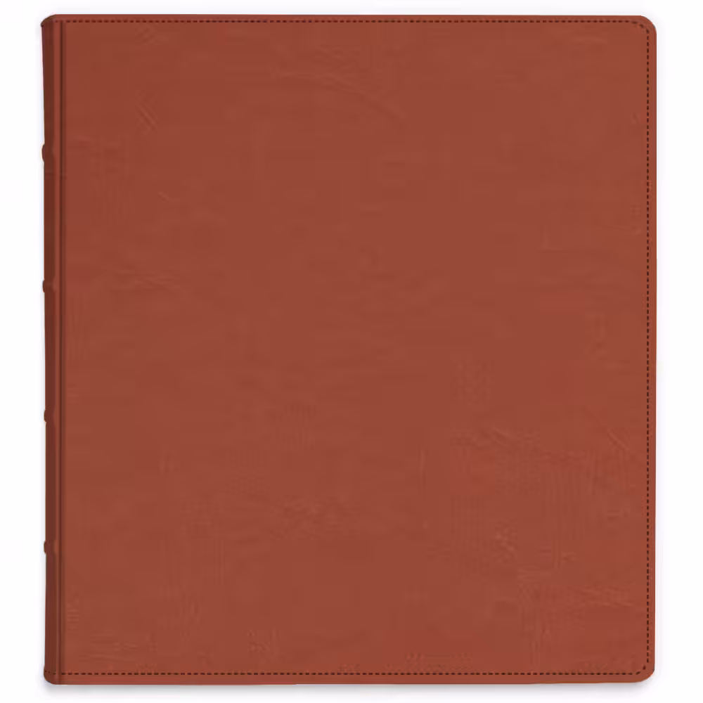 album do wklejania zdjęć, klasyczny | skóra galanteryjna | rudy brąz
