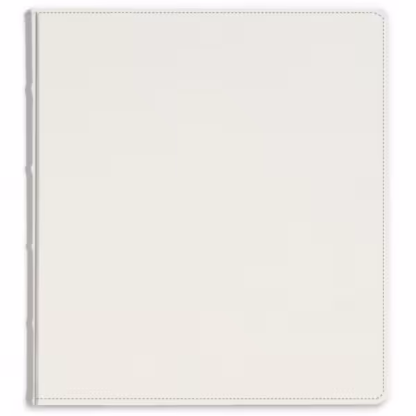 album do wklejania zdjęć, klasyczny | skóra galanteryjna | Śmietankowa biel