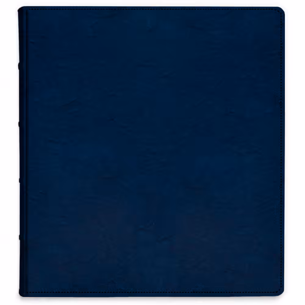 album do wklejania zdjęć, klasyczny | skóra galanteryjna | stylowy granat